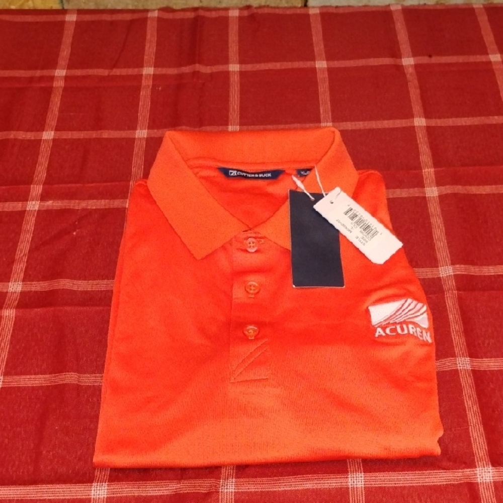 Orange Cutter& Buck  Mens Shirt‎